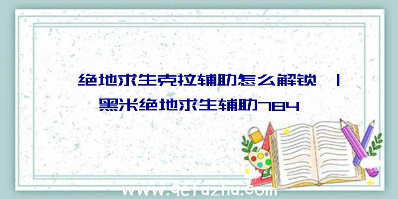 「绝地求生克拉辅助怎么解锁」|黑米绝地求生辅助784